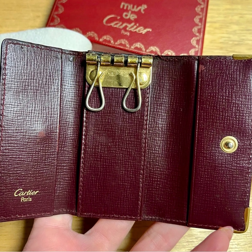 🔑 Cartier Calfskin Leather | 2-Key Ring Holder — Wallet | Full Inclusion